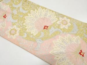 アンティーク　菊唐草模様織り出し袋帯（材料）